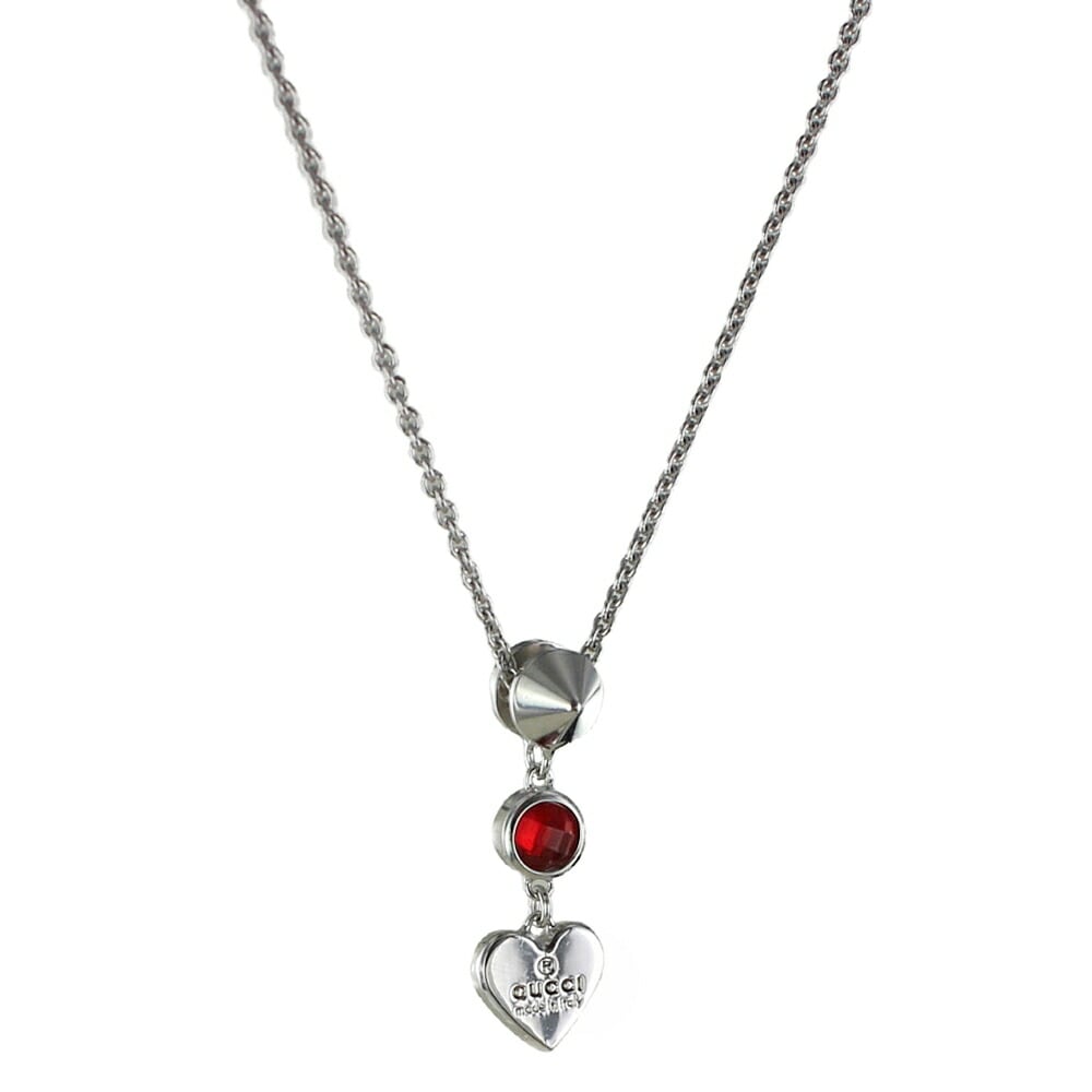 GUCCI グッチ ネックレス ハート レディース シルバー925 チェーン トレードマーク ペンダント シンプル おしゃれ 結婚式 結婚記念日 プレゼント 妻 彼女 誕生日プレゼント 女性 母 お祝