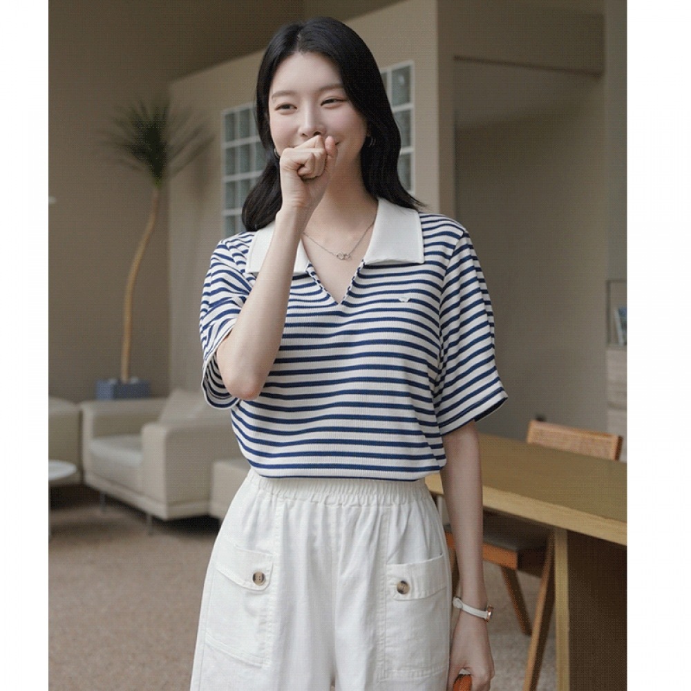 クリック＆ファニー ミルフンペンダント ストライプカラーＴシャツ 6,265円