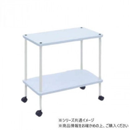 高田ベッド製作所 モクワーゴン(キャスター付き) 2段式ワゴン 幅30×奥行40×高さ70cm ホワイト TB-1564-01