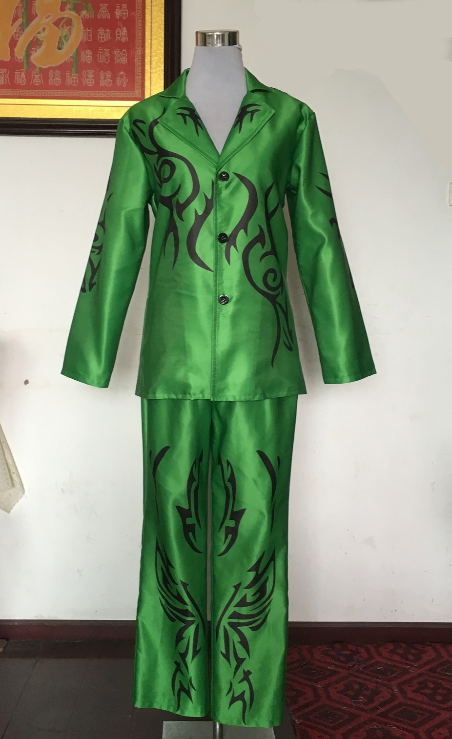 コスプレ衣装 X JAPAN hideさん トライバルグリーンスーツ上下