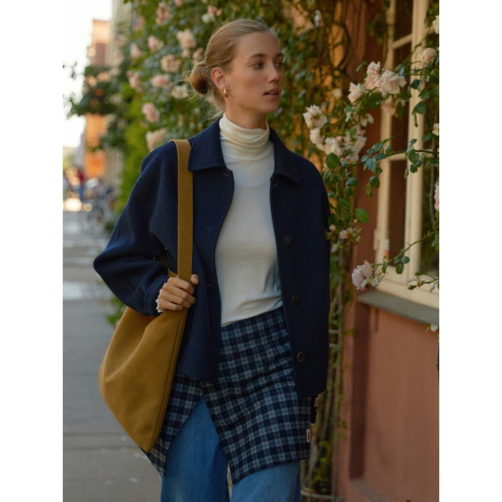 アンドユーロスキレレイヤードチェックラップスカート (3color)