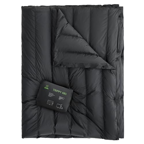 ATEPA ダウンブランケット 超軽量 ブランケット キャンプ膝掛け ダウンケット パフィー キャン