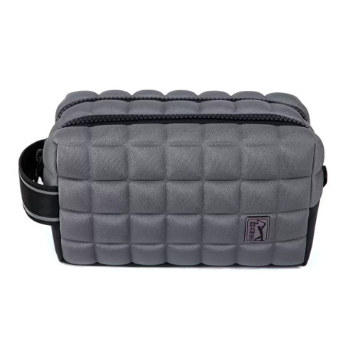 PGAツアーネオプレントゥジッパーポーチ - グレーの細かいゴルフ用品収納きちんとした寛大なサイズのポーチバッグ