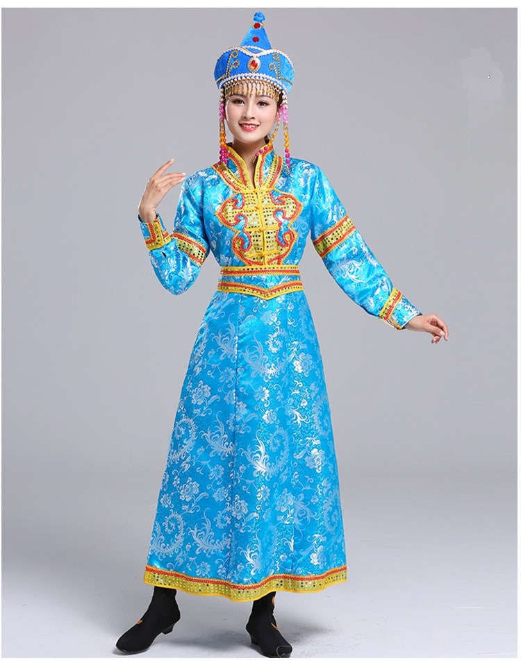 モンゴル礼服女性イベントモンゴル舞台演出服 レディース民族衣装宴会場　披露宴　モンゴル風ドレス礼服伝統的 優雅 レトロ 復古 エレガント フェミニン 仮装 舞台 演出 結婚祝い