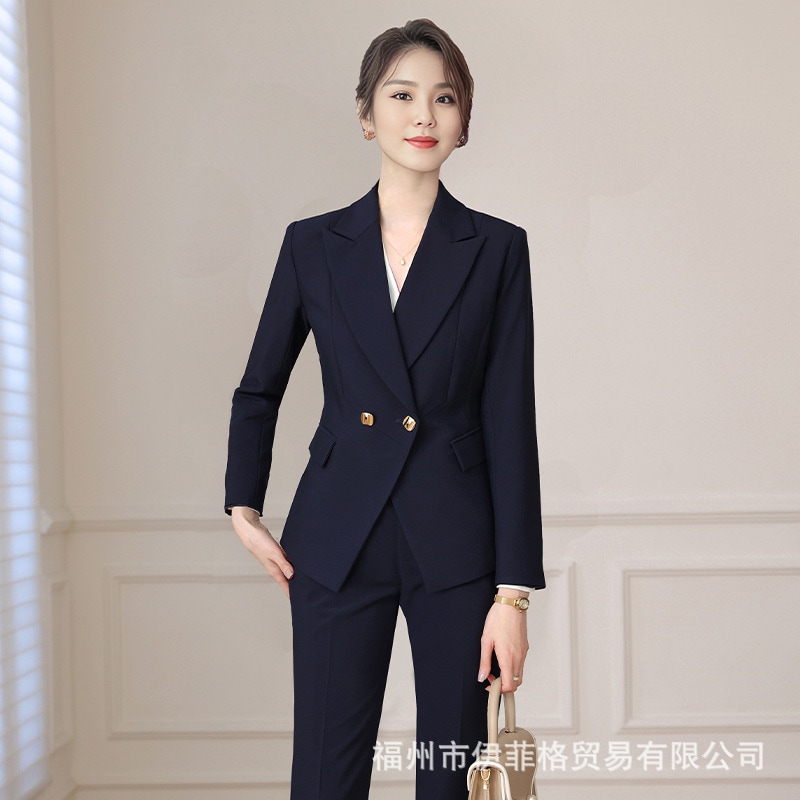 女性用スーツスーツ春秋ファッションデザイン通勤ol万能気質フォーマルウェア2024プロ作業服