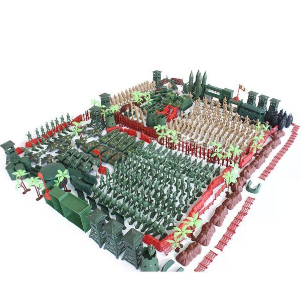 4cm 軍隊 兵士 フィギュア プレイセット 陸軍砂シーンモデル 約520個 プラスチック