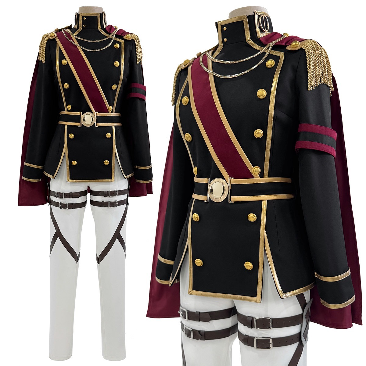 [2026 新作]HOLOUNCOSER 進撃の巨人 ミカサ・アッカーマン コスプレ ブレイブオーダー 式典服 礼式兵団服 衣装 C服 フルセット 仮装 ハロウィン アニメ