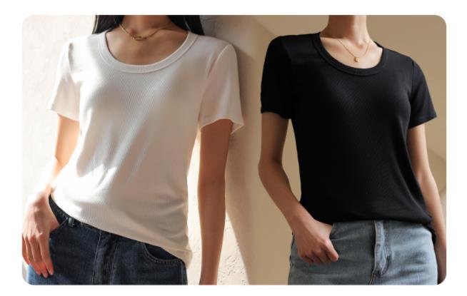 短いスリーブのT -shirt女性2022夏のシンプルな基本基盤uパーマネントスレッドコットントップを実行するTシャツ・カットソー