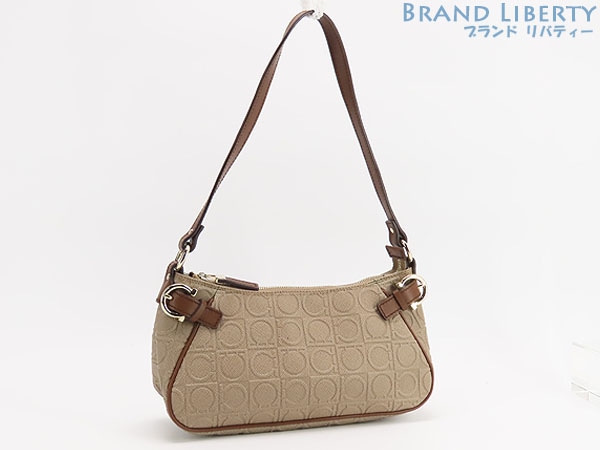 ほぼ新品フェラガモガンチーニショルダーポーチアクセサリーポーチワンショルダーバッグハンドバッグAU-214435