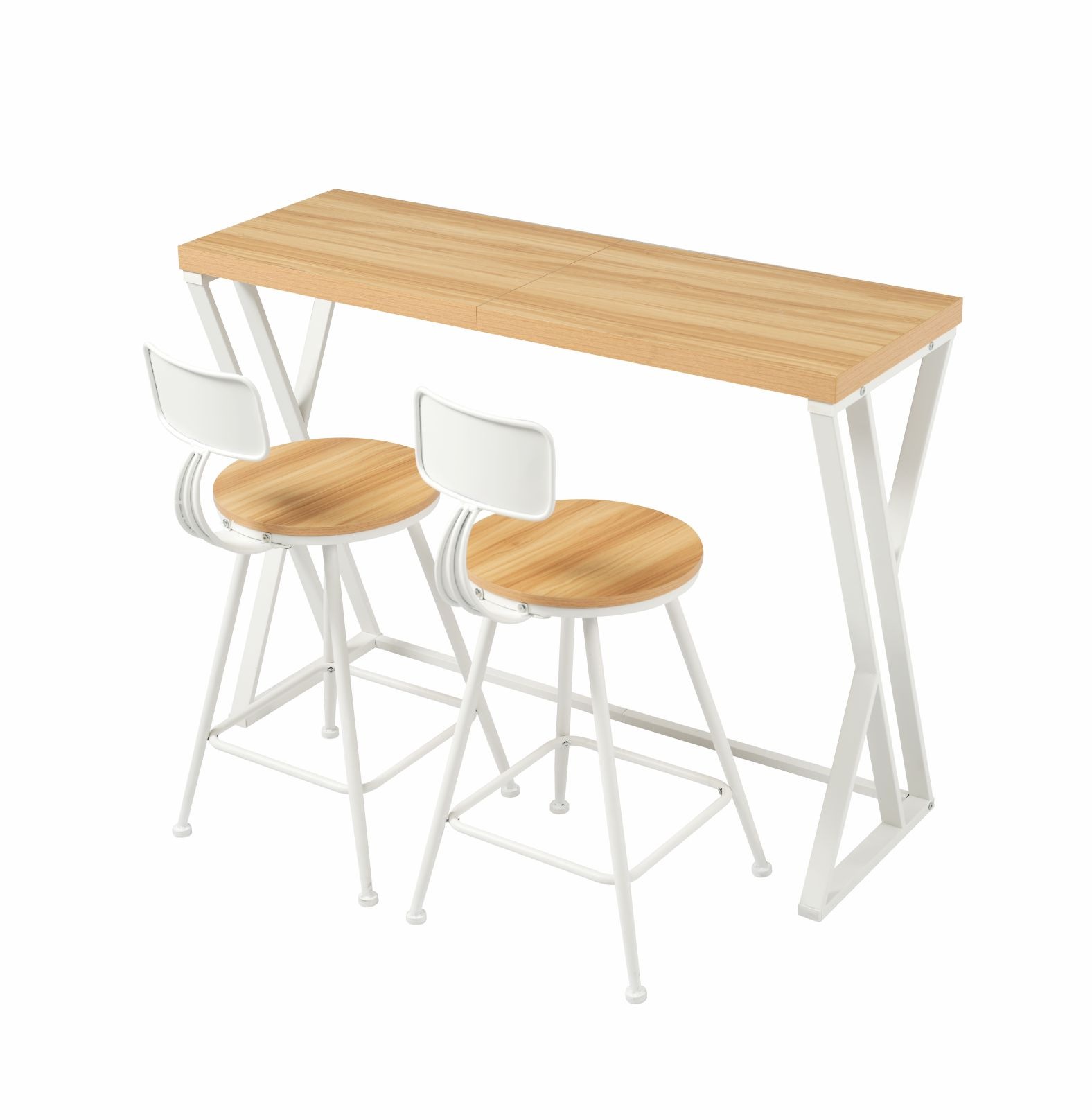 【国内出荷】【ナチュラル】カウンターテーブルセット ダイニングセット 3点 ダイニング3点セット ハイチェア 椅子 いす 2人用 2人掛け 無垢材 ダイニングチェア レトロ 食卓 北欧 新作 カフェ