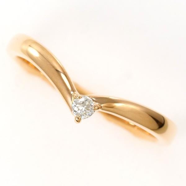 4℃ K10PG リング 指輪 12号 ダイヤ 総重量約2.0g ジュエリー 中古