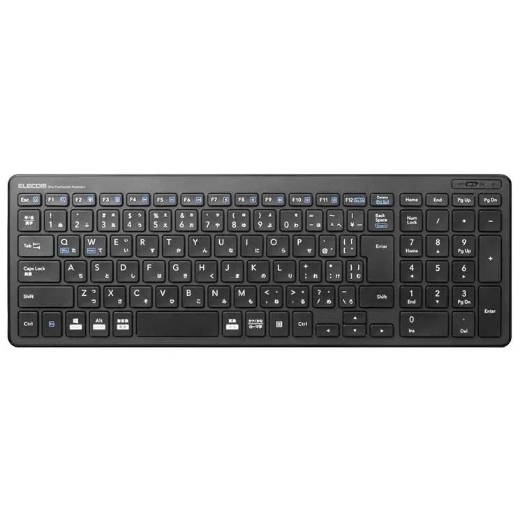 ワイヤレスキーボード 無線 パンタグラフ 薄型 コンパクト PS5 ブラック