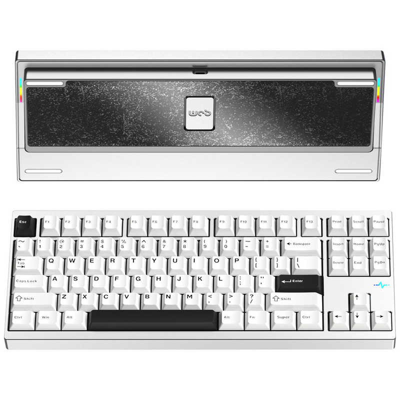 KIBU　Wobkey Crush 80 Pro Silver(有線・ワイヤレス/Bluetooth・USB)(バッテリー7500mAh/KAILH ココアスイッチ)　PC80RESIL