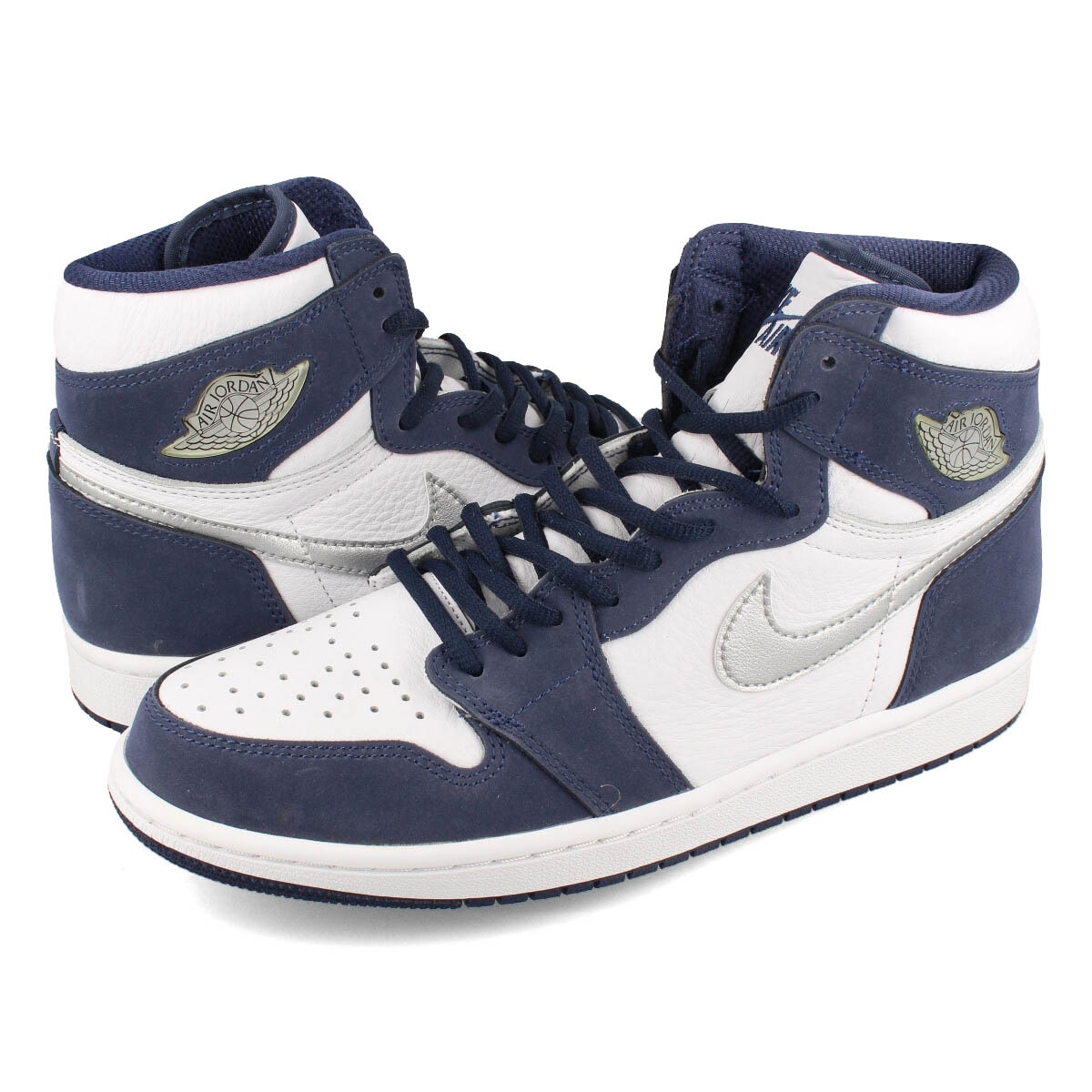 AIR JORDAN 1 RETRO HIGH OG CO.JP WHITE/MIDNIGHT NAVY/METALLIC SILVER