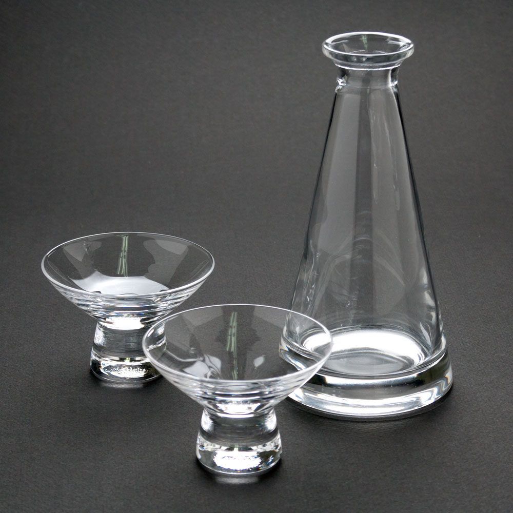 江戸硝子　徳利x盃揃い（日本酒におすすめ）