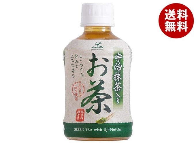 富永貿易 神戸居留地 宇治抹茶入りお茶 280mlPET＊24本入＊(2ケース)