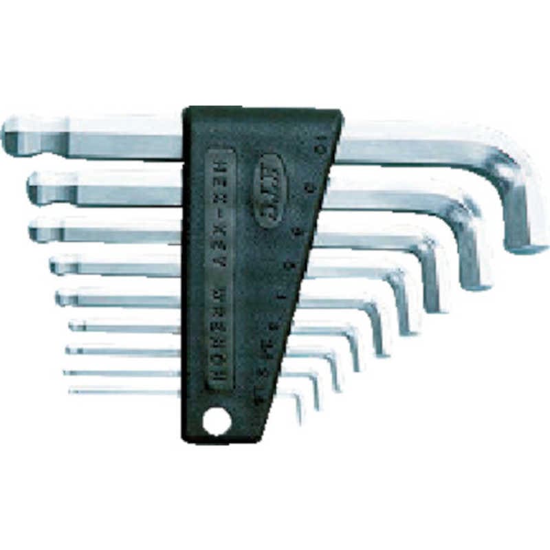 KTC　ボールポイントL型スタンダード六角棒レンチセット首下ショート[9本組]　HLDS2009