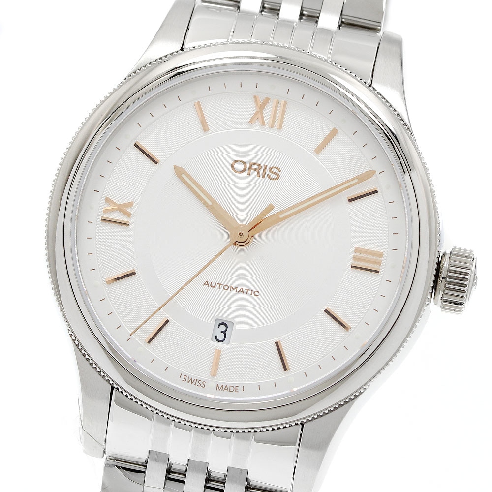 オリス ORIS 01 733 7719 4071 クラシック デイト 自動巻き メンズ 未使用品 箱付き_963116【中古】