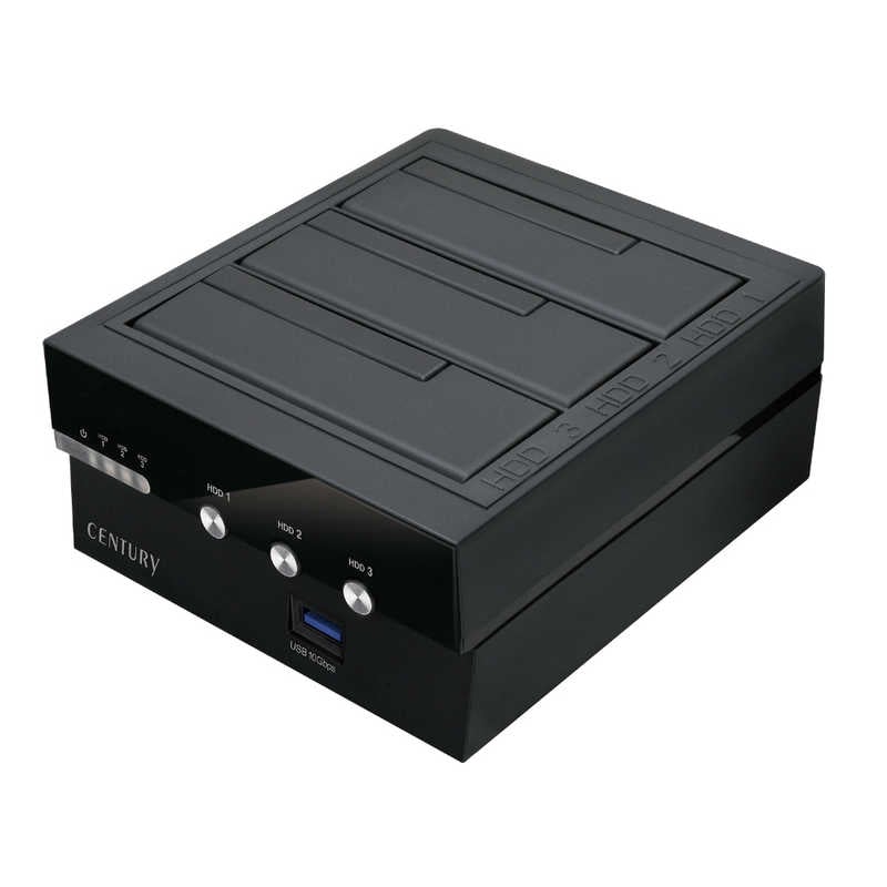 センチュリー　裸族のお立ち台 3Bay IS USB10G Hub 裸族 ［3.5インチ＆2.5インチ対応 /SATA /3台］　CROS3U10GCISH
