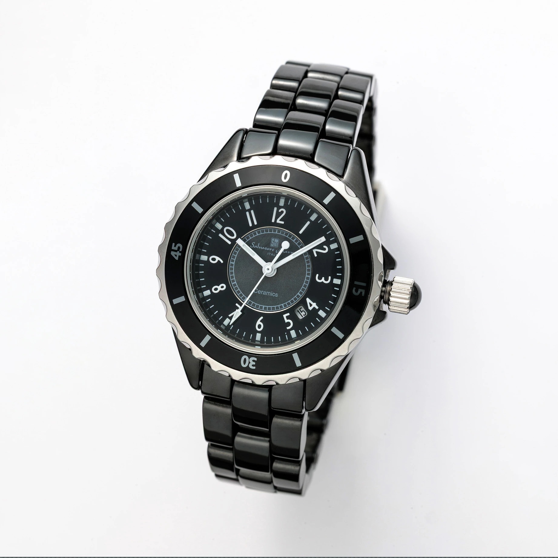 サルバトーレマーラ 腕時計 レディースサイズウォッチ セラミック Salvatore Marra SM25151-BKA