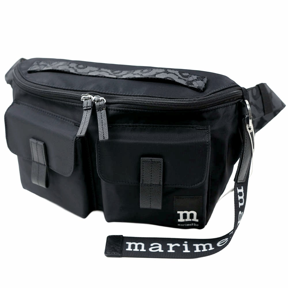 マリメッコ バッグ レディース ショルダーバッグ ボディバッグ ブラック marimekko Sling Bag M Solid 094618-009