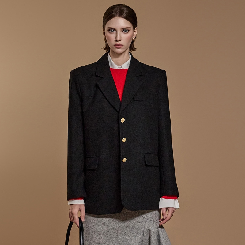 J2422 ゴールドボタン ウール ジャケット