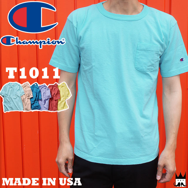 チャンピオン Champion メンズ Tシャツ C5-M304 T1011 ティーテンイレブン ポケット付き 18SS MADE IN USA ショートスリーブ クルーネック ラウンドネック 半袖