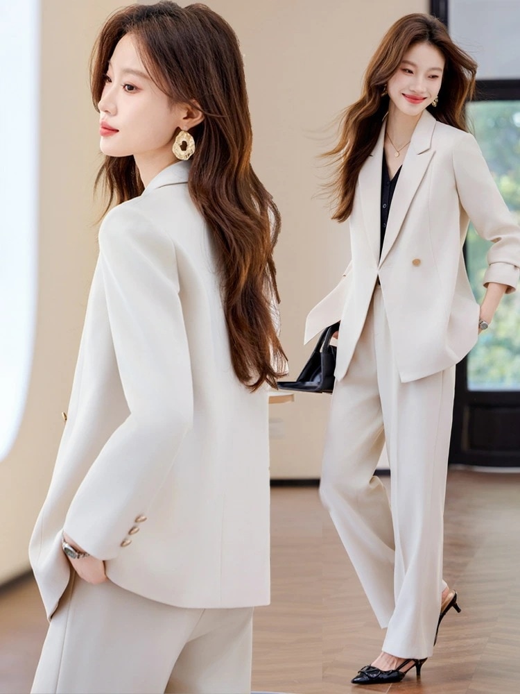 【期間特恵】秋冬まで穿ける！パンツ セットアップ レディース 2点セット ジャケット ワイドパンツ 春 秋 ビジネス テーラードジャケット 着痩せ シンプル カジュアル 女性らしい きれいめ お洒落