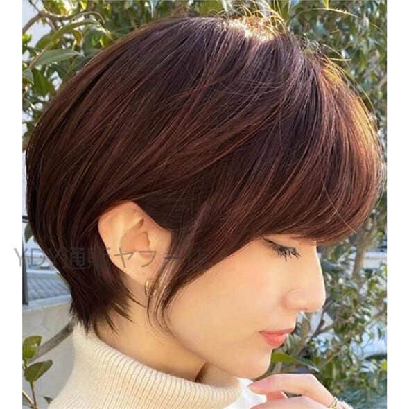 数量限定 新作 ウィッグ レディース ボブウィッグ 人毛100%フルウィッグ かつら 人毛 自然 脱毛症 ボブ ミディアム ショート