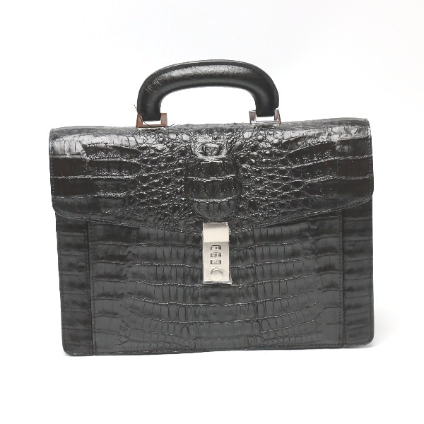 カイマンクロコダイル3678 ワニ メンズ カイマン ブラック