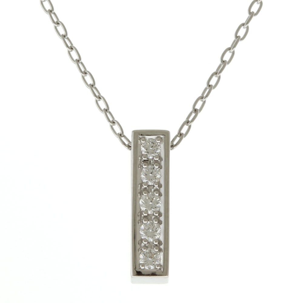 田崎真珠タサキ ネックレス 18金 K18ホワイトゴールド ダイヤモンド TASAKI 中古 美品