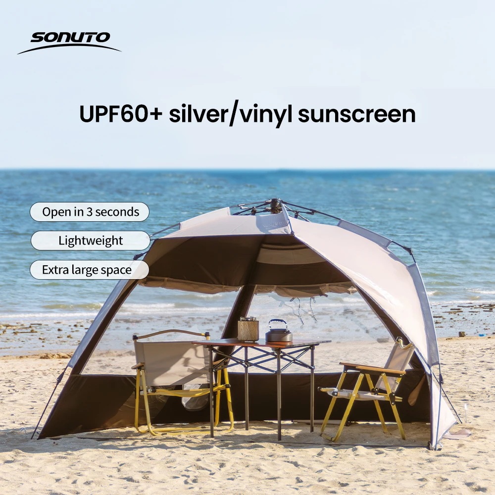 Sonuto-クイック自動開閉テント,屋外テント,ワンタッチ,ビーチフィッシング,ピクニックパーク,抗紫外線シェード,家族旅行,3-4p - 18