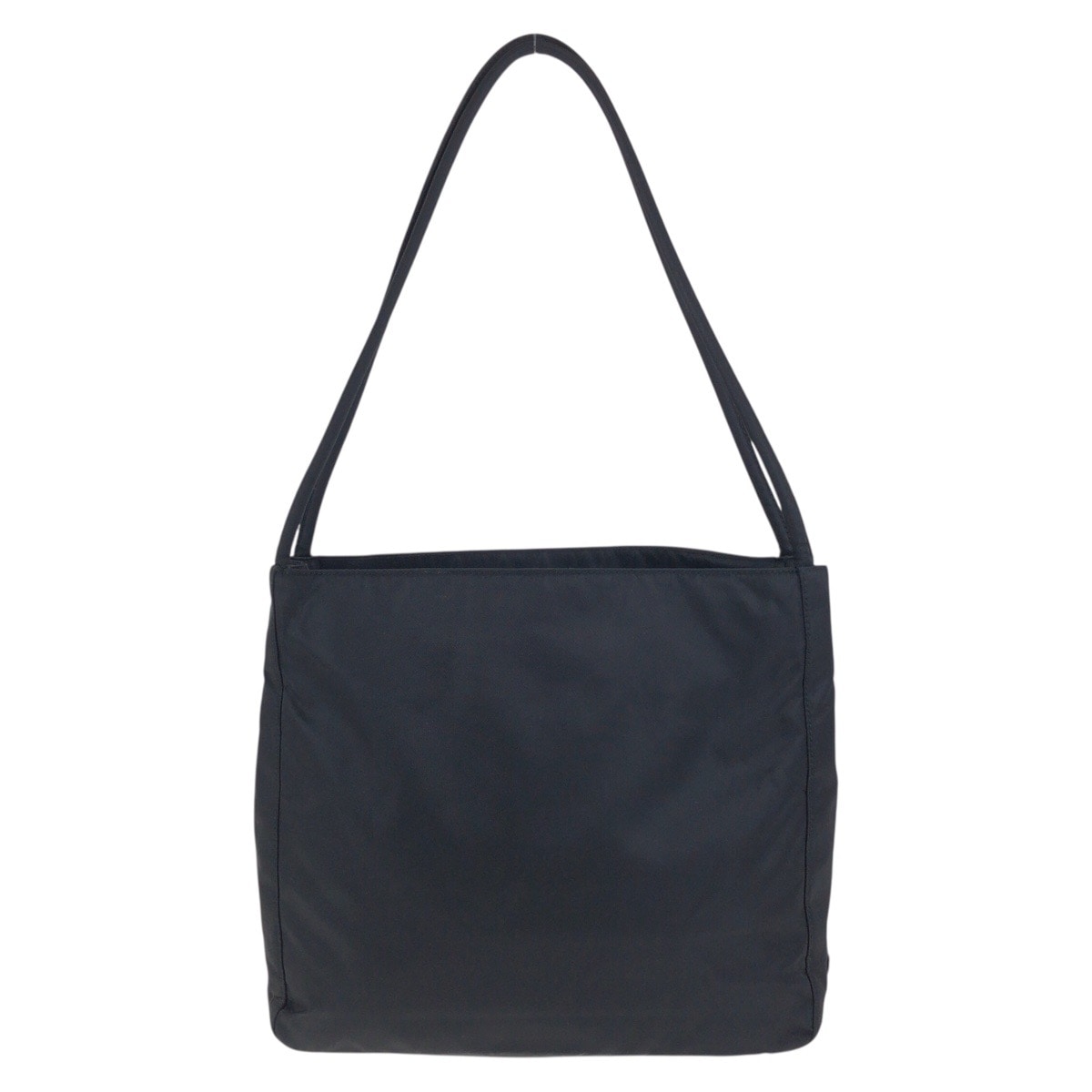 美品 テスート 三角ロゴプレート ブラック 黒 シルバー金具 ナイロン トートバッグ ショルダーバッグ レディース 503082