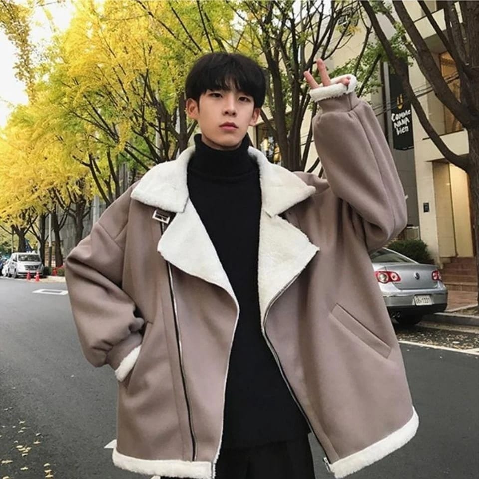 メンズ 冬 韓版 ゆったりトレンド アウター 百掛け 港風 かっこいい 裏起毛 潮 ファッション コート 4,759円