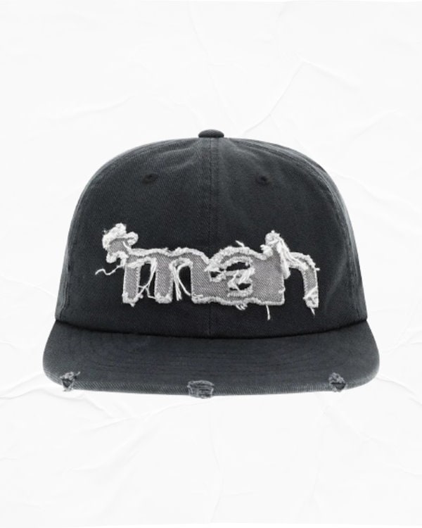 【mahagrid】25SS★ WASHED RAW CUT mah CAP Qoo10 MAHAGRID WASHED RAW CUT ロゴ キャ