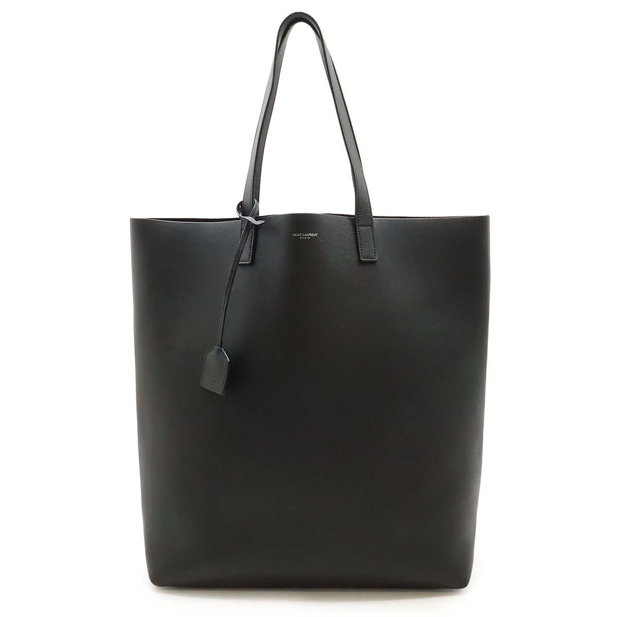 YSL イブサンローラン ショッピング トートバッグ レザー ブラック 黒 ポーチ欠品 39690