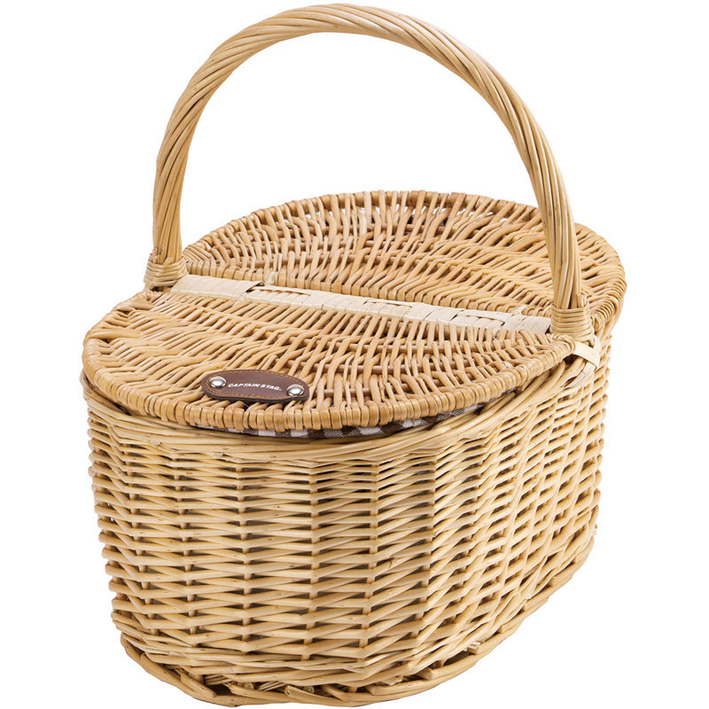 ピクニックバスケット蓋付 オーバル Large アウトドア バッグ ut1026