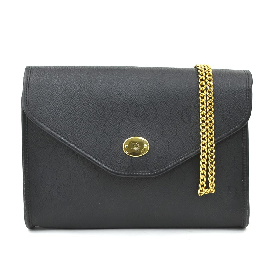 クリスチャンディオール Christian Dior ショルダーバッグ レザー ブラック レディース r10784k