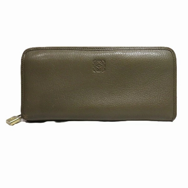 ロエベ LOEWE アナグラム ラウンドファスナー 長財布 ユニセックス 【中古】