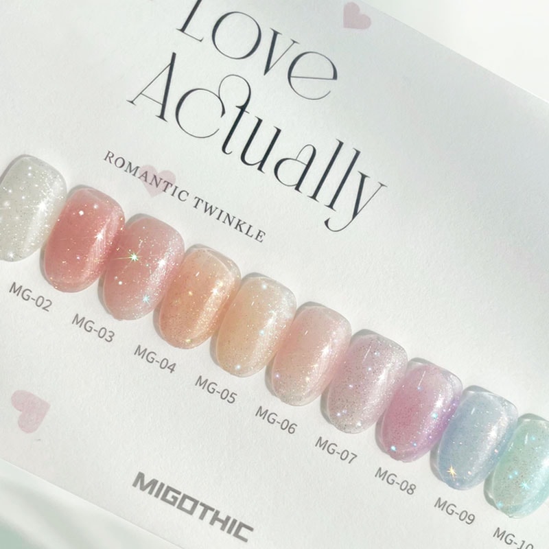 [MIGOTHIC] 【Love Actually】 10色-セット / グリッターシロップジェルネイルコレクション