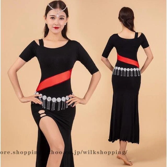 社交ダンス衣装 レディース ワンピース ベリーダンス 演出服 フィットネスウェア 練習着 ステージ衣装30%までに制限