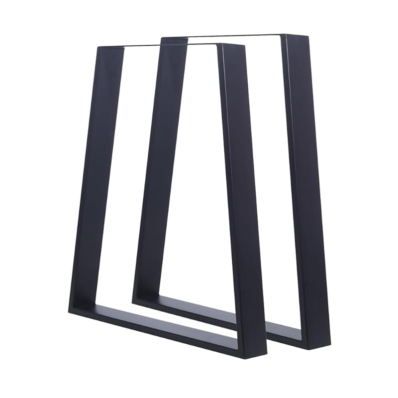 テーブル脚（T形）2個1組 スチール アイアンレッグ テーブルキッツ脚 置き換え足 頑丈 モダン家具脚 テーブルレッグ 鉄脚 ブラック 高さ71cm