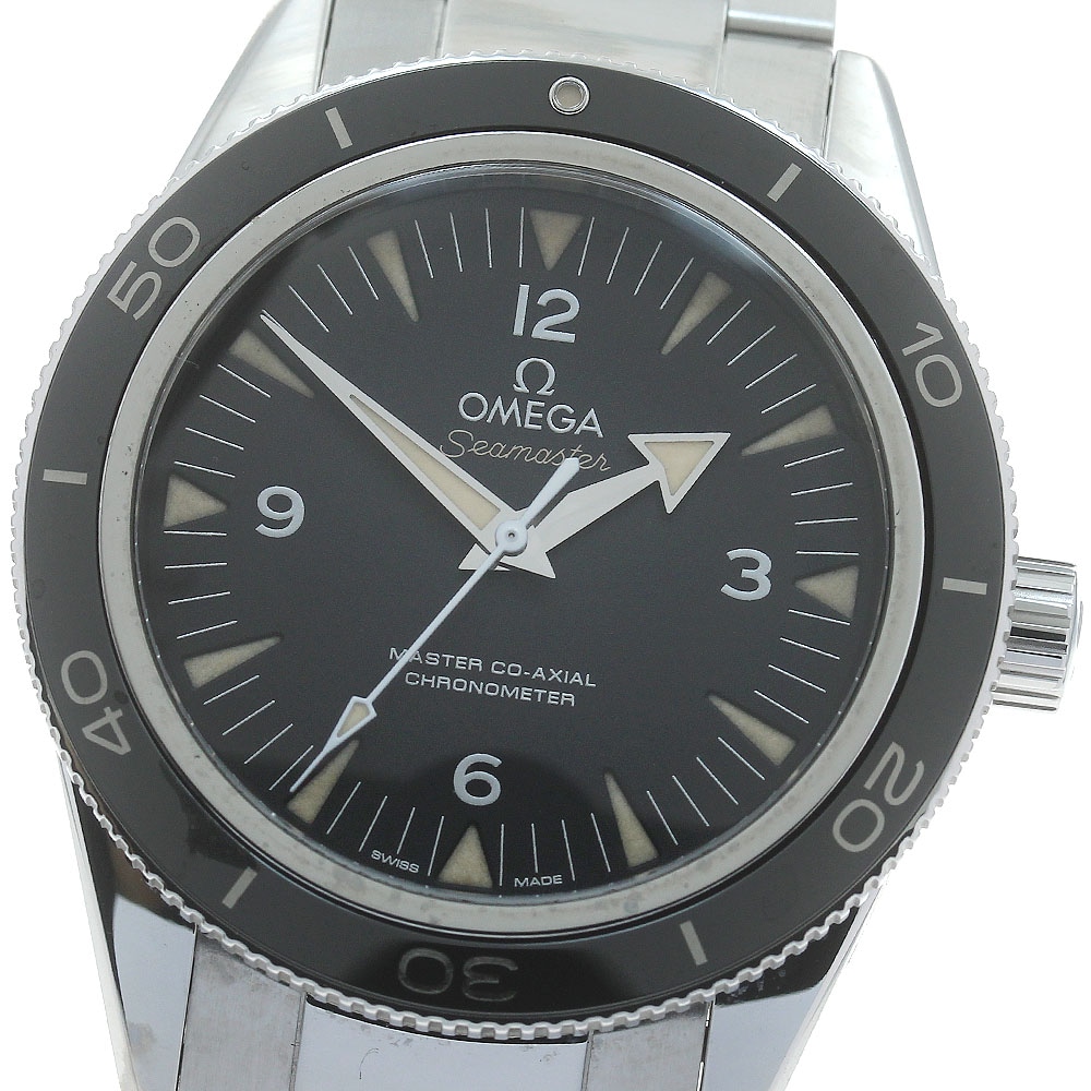 オメガ OMEGA 233.30.41.21.01.001 シーマスター300 マスターコーアクシャル 自動巻き メンズ 美品 保証書付き_848569【中古】