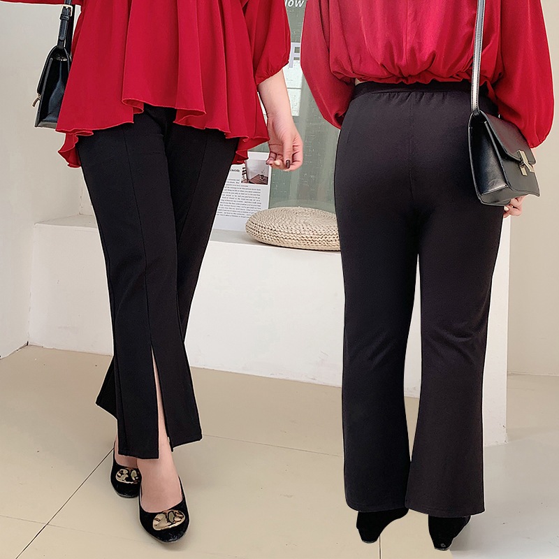 上品 5L 4L 韓国ファッション 大きいサイズ レディース 5l ズボン 秋冬 春夏 ゆったり ワイドパンツ大きいサイズの婦人服が開いているカジュアルパンツ秋冬新型弾力ズボンのゆったりしていてトラ