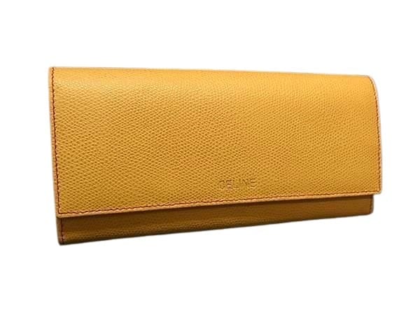 セリーヌ 財布 - レザー - 二つ折り長財布 オレンジ ロングウォレット サイフ 長サイフ 小銭入れ レディース 多機能 人気 ブランド プレゼント 大容量 メンズ【本物保証】