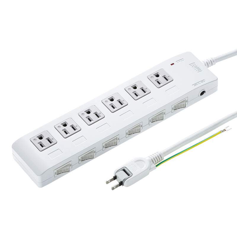 省エネタップ 3P 6個口 2m TAP-S28