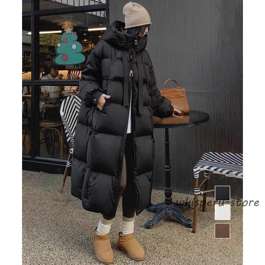 フード付きフェイクダウンコートレディース