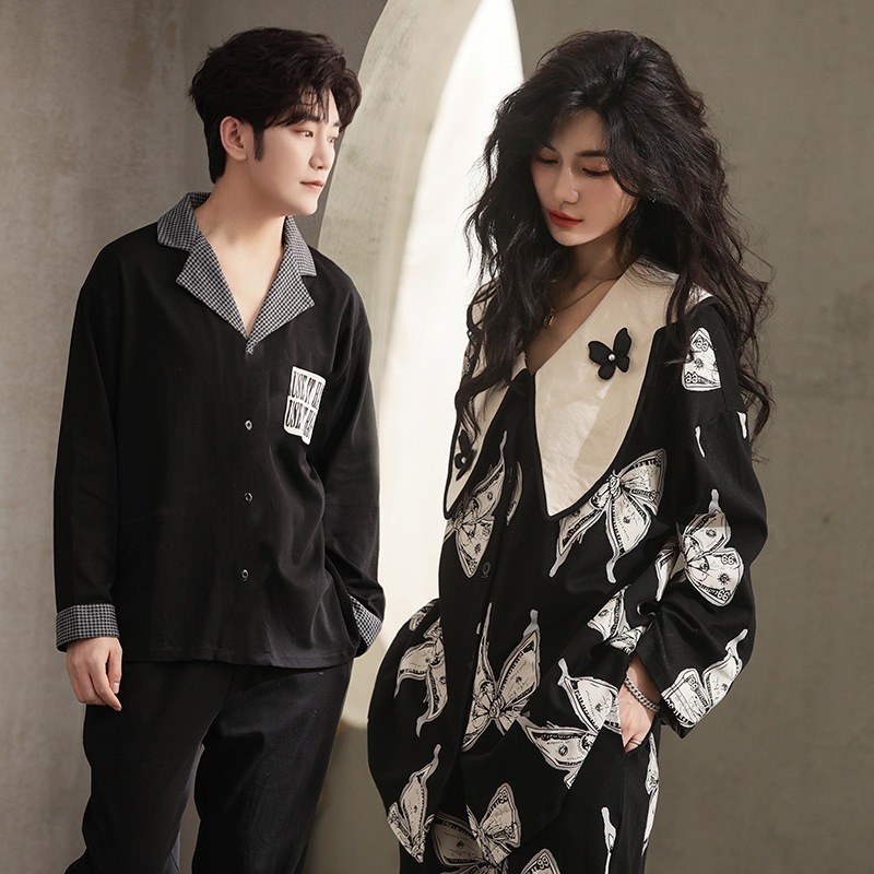 今年も人気パジャマ２点セットカップルウェア カーディガン 部屋着サテンパジャマ寝間着