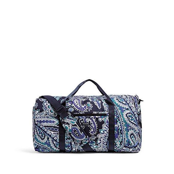 Vera Bradley Women s Lighten Up Large Travel Duffle Bag， Deep Night Paisley 並行輸入品