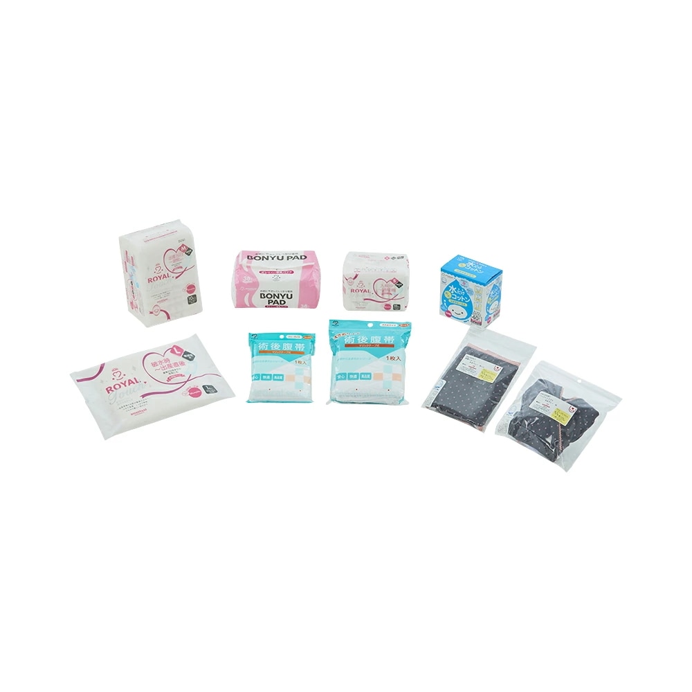 大衛 ママのための帝王切開準備セット グレー M / お産セット 帝王切開 出産 腹帯 産じょくショーツ 授乳ブラ